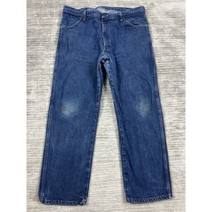 Rustler Jeans Mens 42x30‎ Blue Denim Tapered 100% Cotton Casual